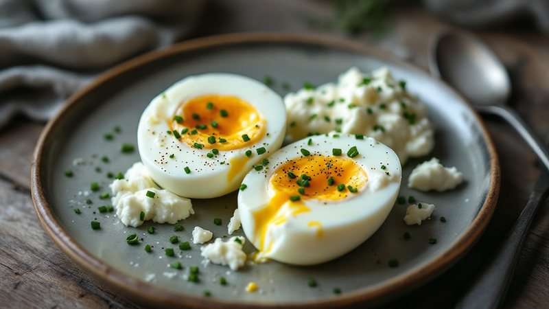 Proteinomelett med keso och grönsaker