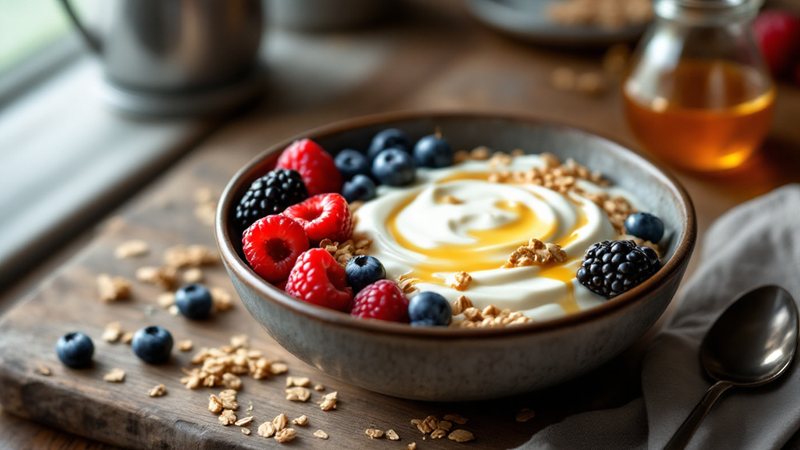 Proteinyoghurt med kvarg och bär