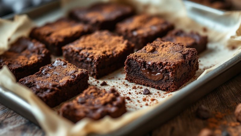 Saftig proteinbrownie skuren i bitar