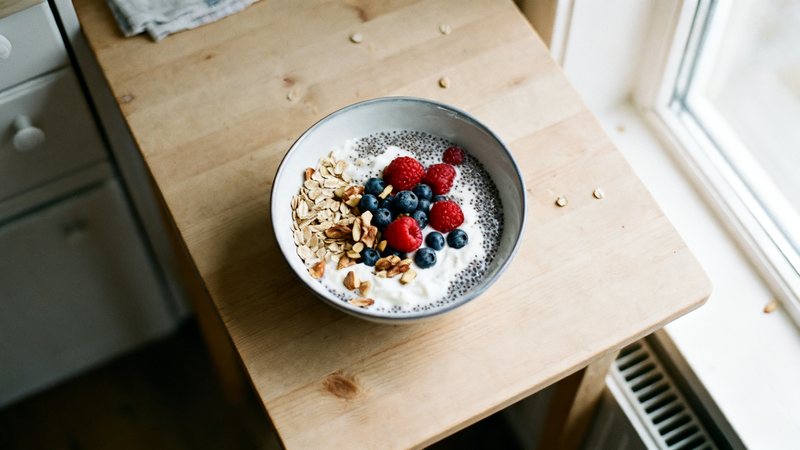 Proteinrik frukost utan ägg med kvarg, keso, havregryn och färska bär