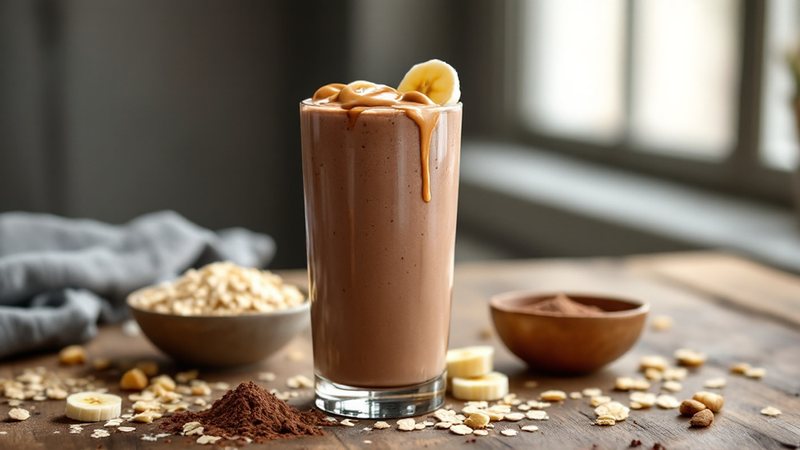 Proteinrik smoothie med proteinpulver